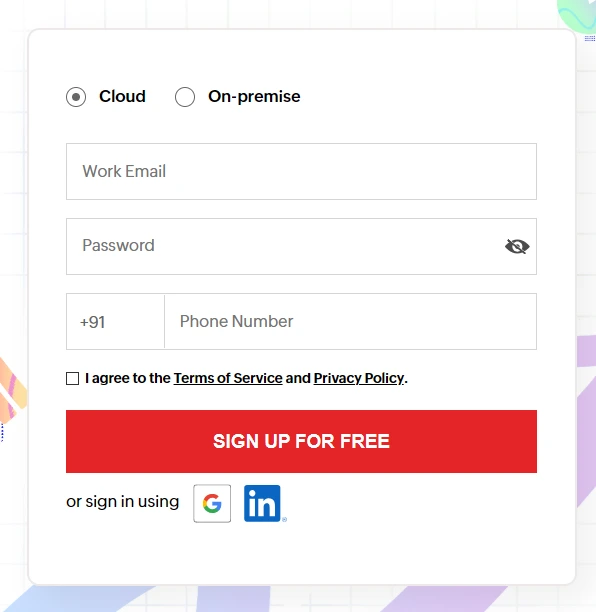 Zoho Analytics Tutorial signup step1