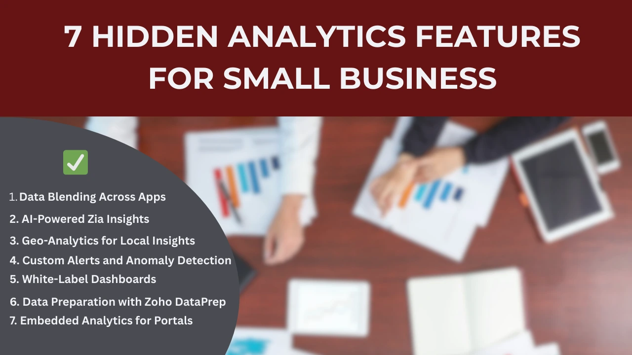 Hidden Zoho Analytics features dashboard example