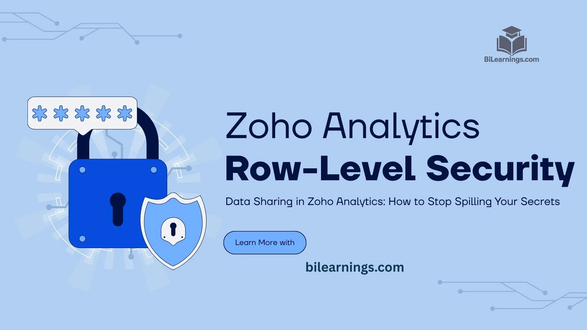 Visual guide to setting up Row-Level Security in Zoho Analytics to protect sensitive data.