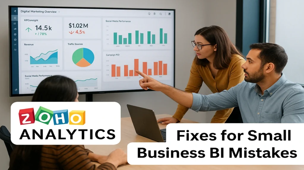 Business analyst marking checklist of BI implementation mistakes to avoid for better data accuracy.