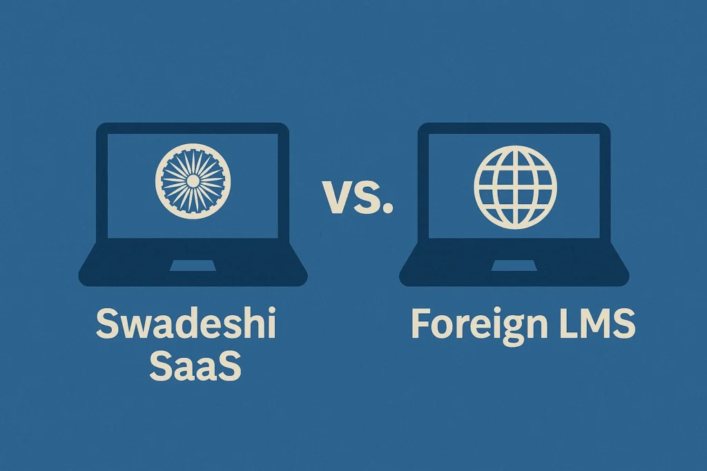 Illustration showing challenges faced by Swadeshi SaaS founders in India’s education sector