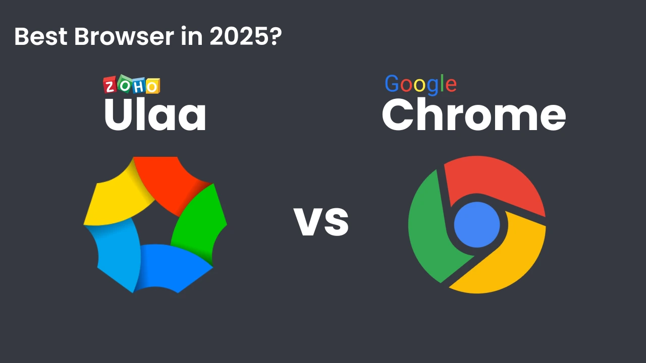 Ulaa vs Google Chrome comparison 2025 showing speed, privacy, performance, and why Ulaa is a Google Chrome alternative 2025