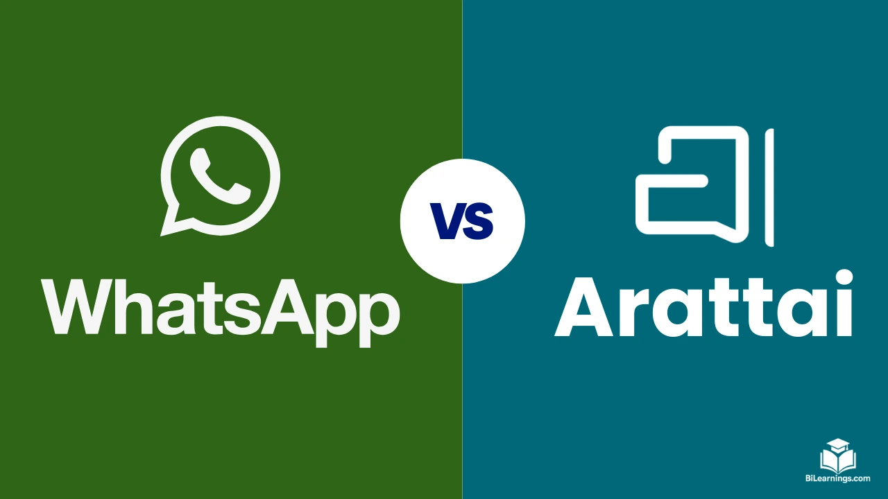 WhatsApp vs Arattai comparison showing privacy, features, and performance differences in 2025.